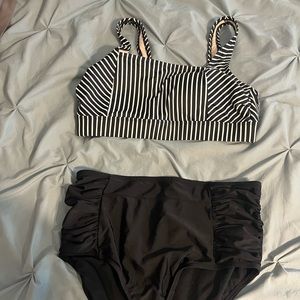 Two piece high rise swimsuit